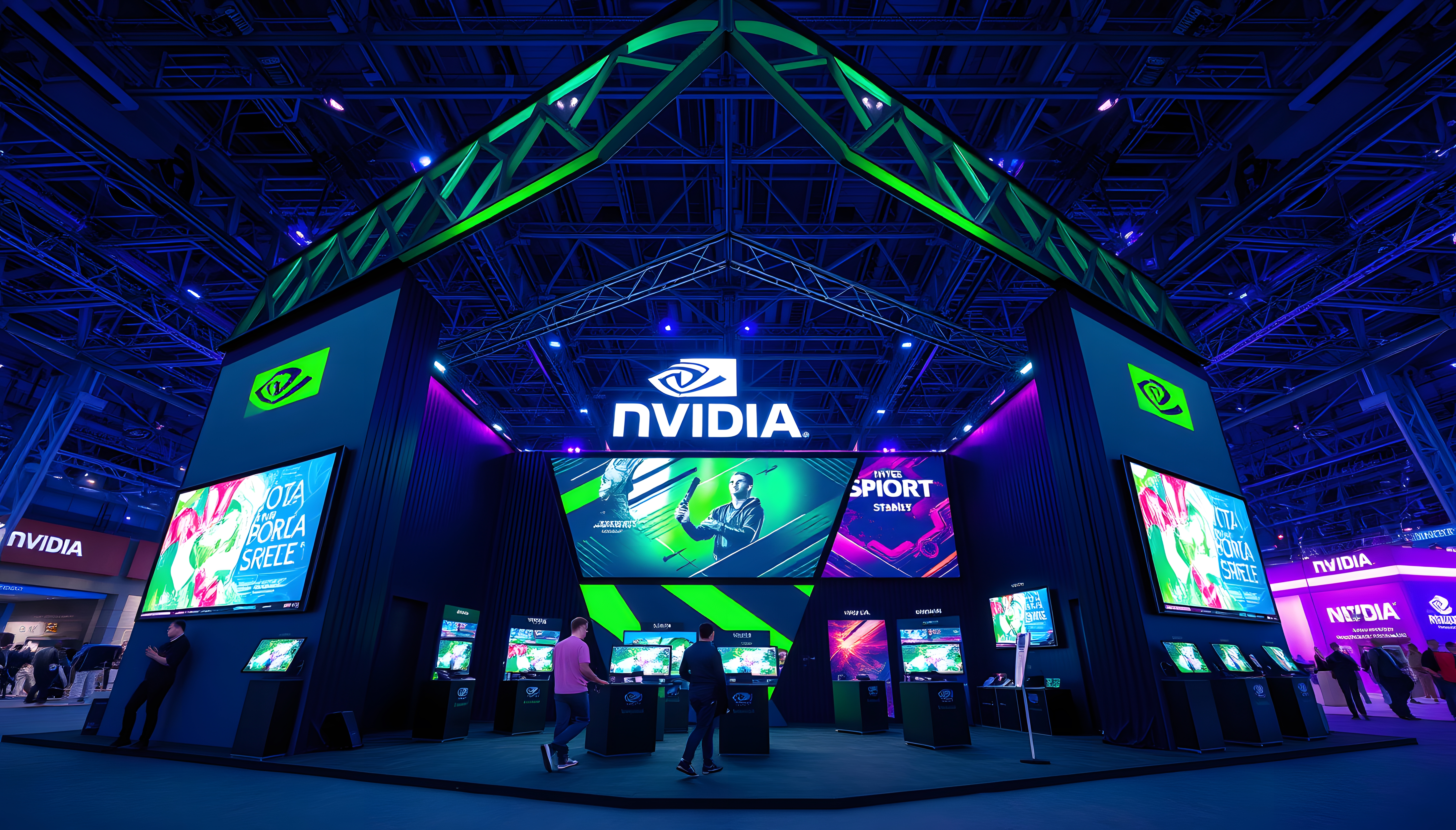 NVIDIA game exhibition booth.-1