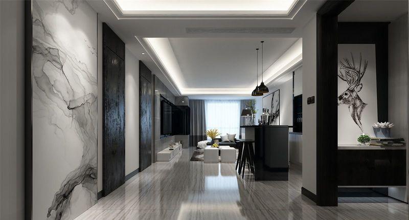 极简黑白灰，缔造静谧优雅空间-3