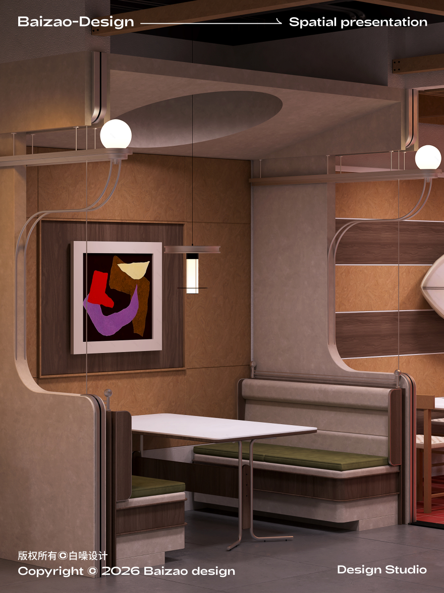 一场关于色彩与光线的构建 韩料店空间设计-17