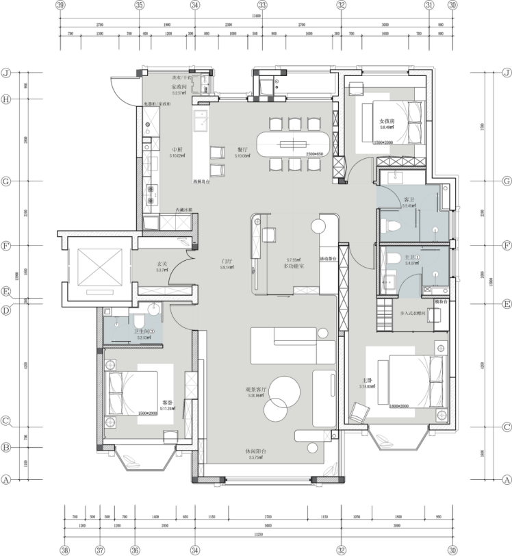 枫华金明府 156㎡极简宋风样板间丨中国开封丨上海筑详建筑装饰设计有限公司-59