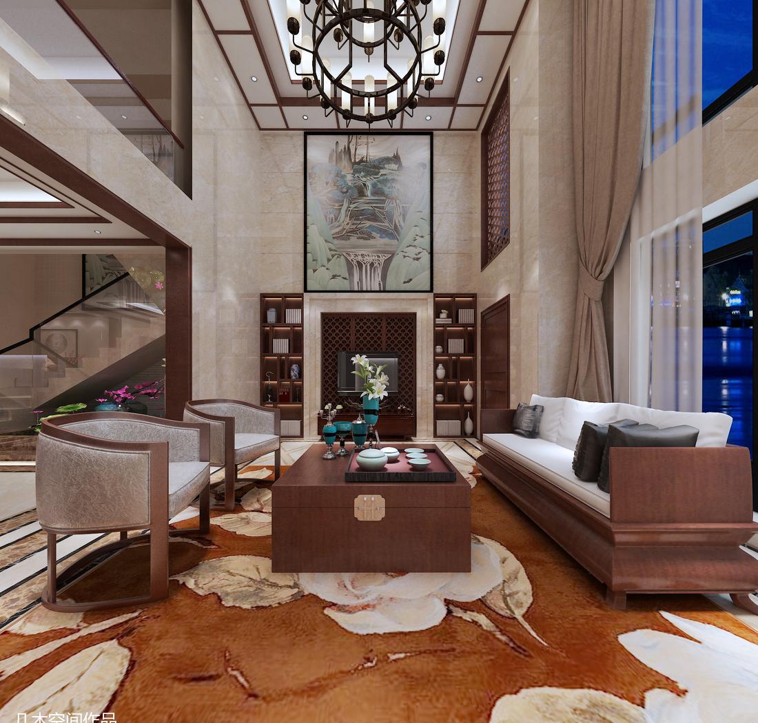 
溪堤郡中式别墅 -0