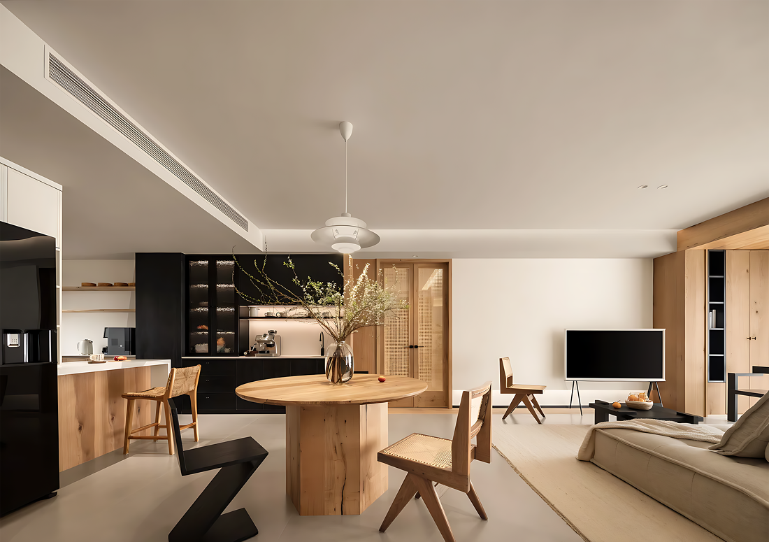 奶油原木风温馨小户型之家设计-22