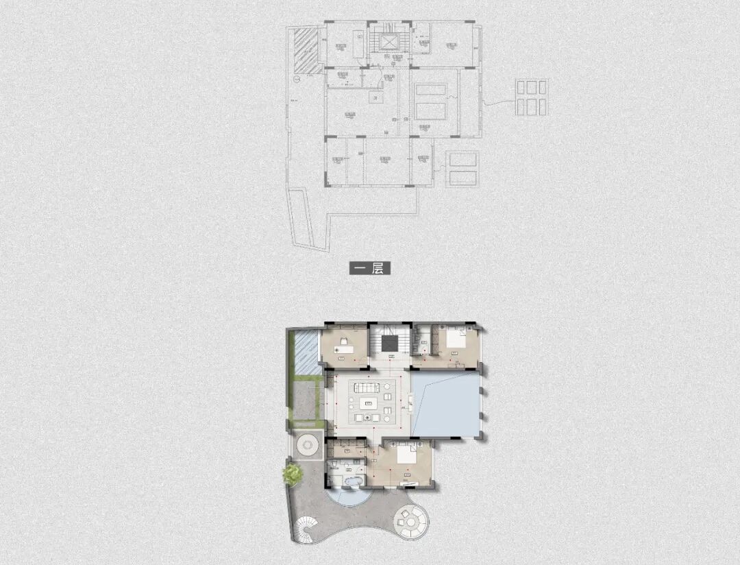 尊道新作|合肥『文一·塘溪津门』1000㎡折衷主义别墅，专治豪宅审美疲劳。-177