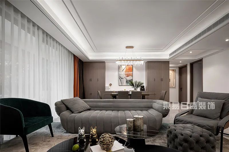 500㎡美式风实拍，瞳孔里开出烟灰色的花朵-19