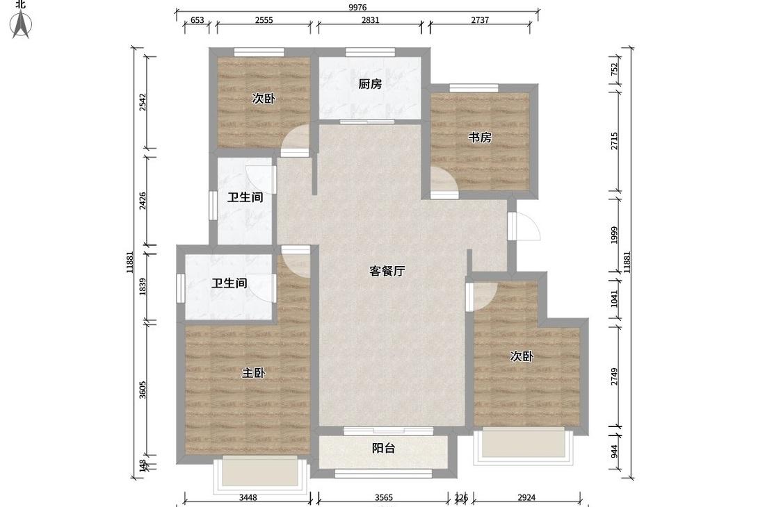 120㎡美式风情四居-11