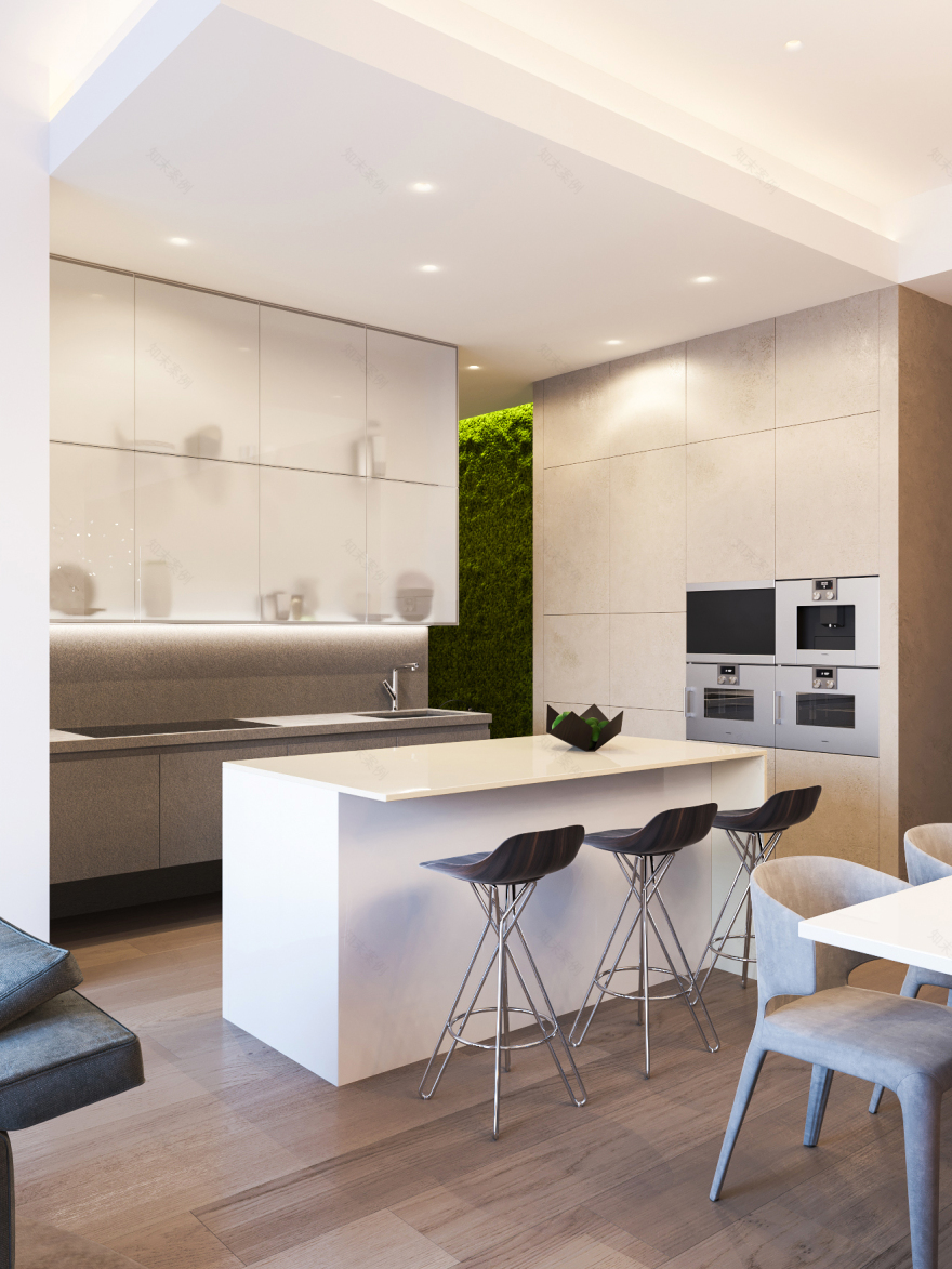 莫斯科顶层公寓,简约奢华的空间艺术-4