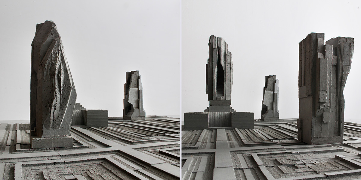 混凝土雕塑打造极简空间-1