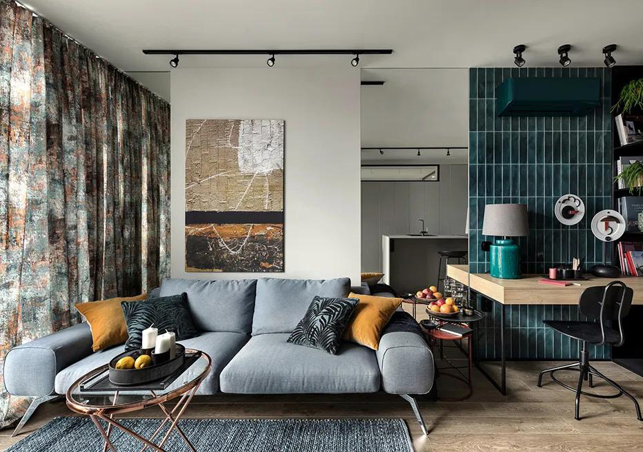 乌克兰基辅 43 平米紧凑型时尚公寓设计-3