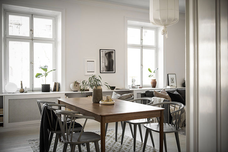 温馨暖色调的斯堪的纳维亚公寓设计-11