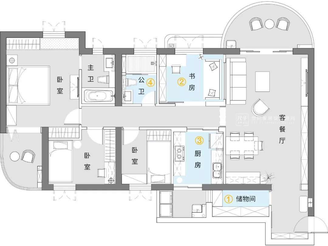 木色记忆 | 卧室改厨房,公卫作储物间,动线变化让家更宜居-17