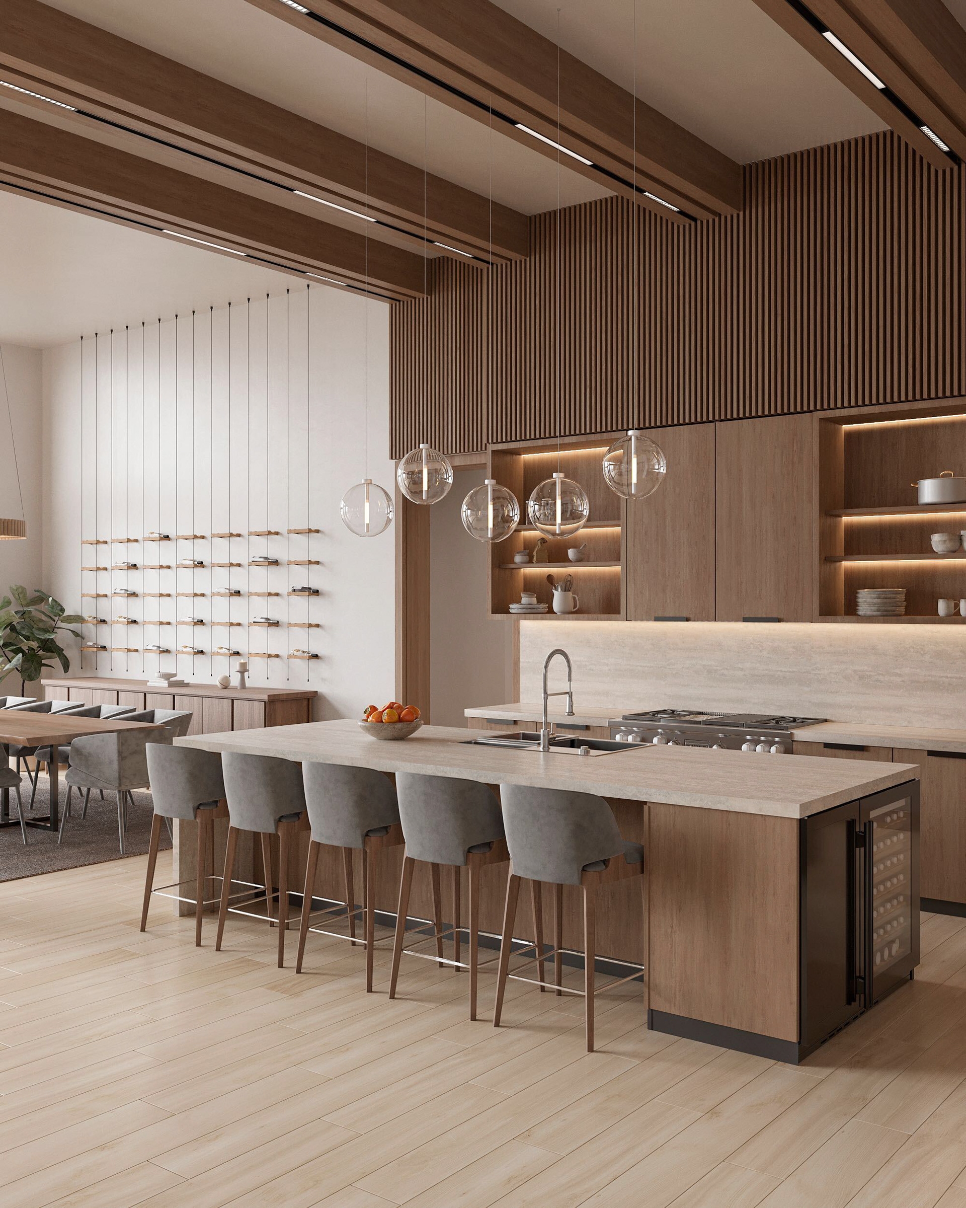 Open Kitchen and Dining Space-2