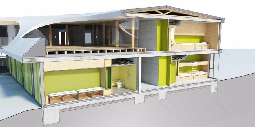 给人创造意外之喜体验感的Y字形青年旅社丨德国丨LAVA,WENZEL + WENZEL-29