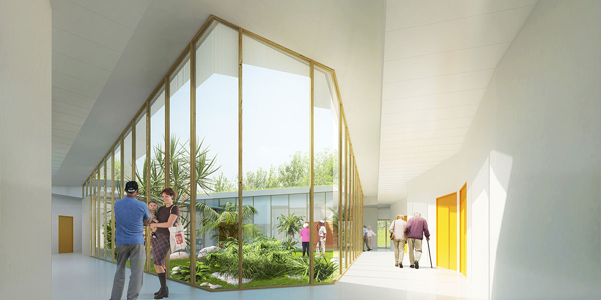 围绕庭院布局的养老院扩建项目丨法国丨CoCo architecture,OTCE-6