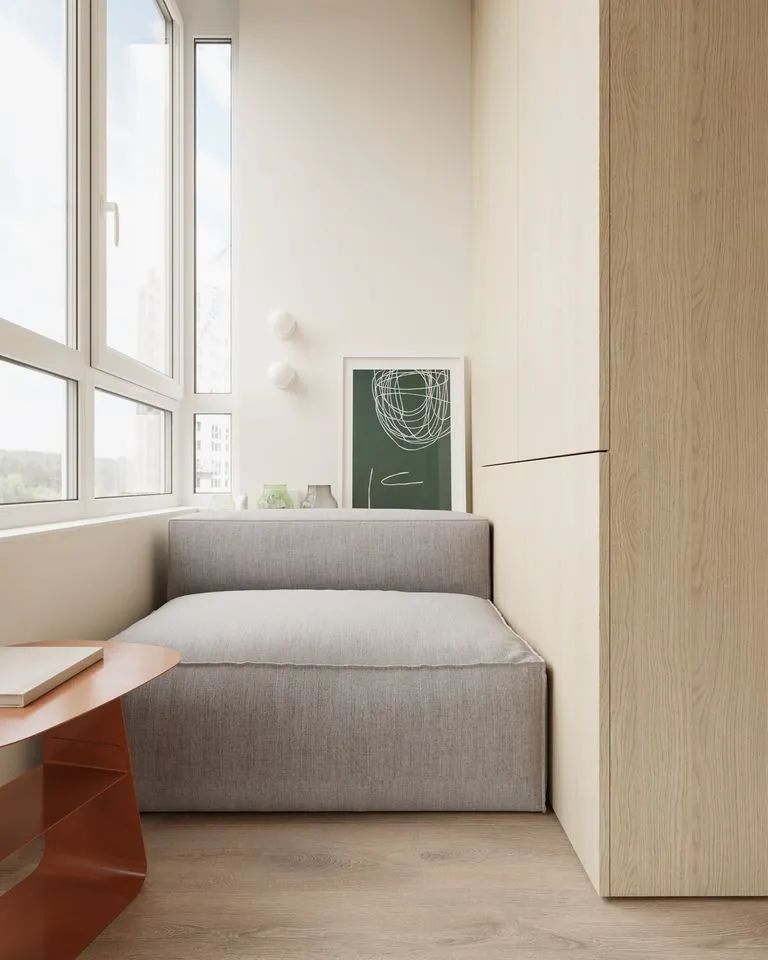 现代一室一厅 68㎡公寓丨室内设计工作室 nude-32