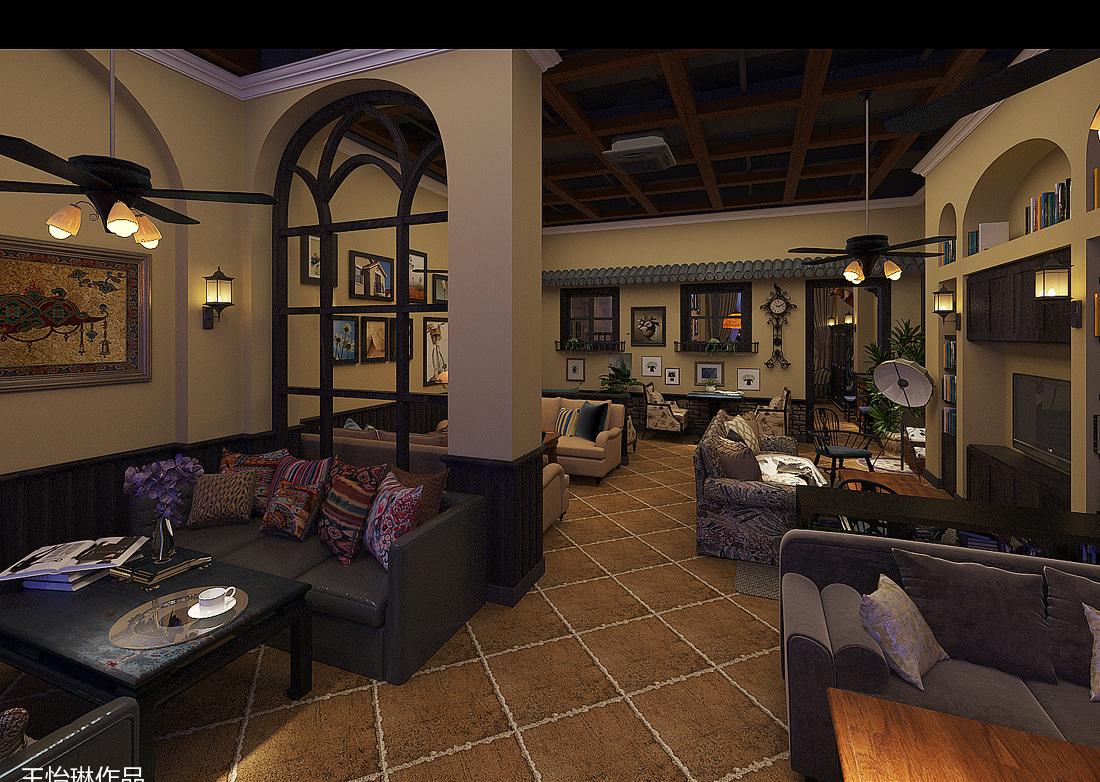 
民国风混打托斯卡纳风咖啡休闲会所 -5