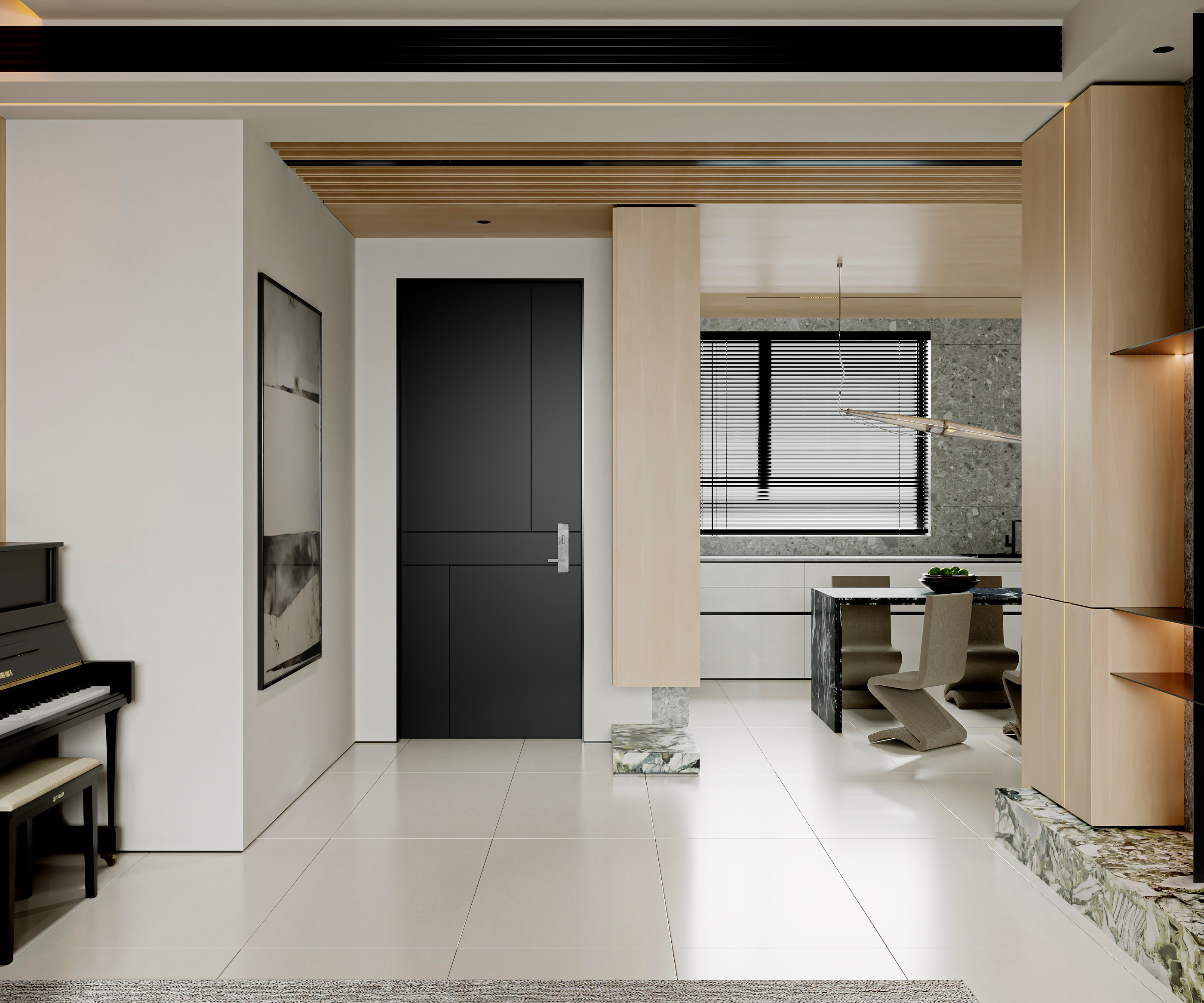 现代原木加水磨石平层套房-4