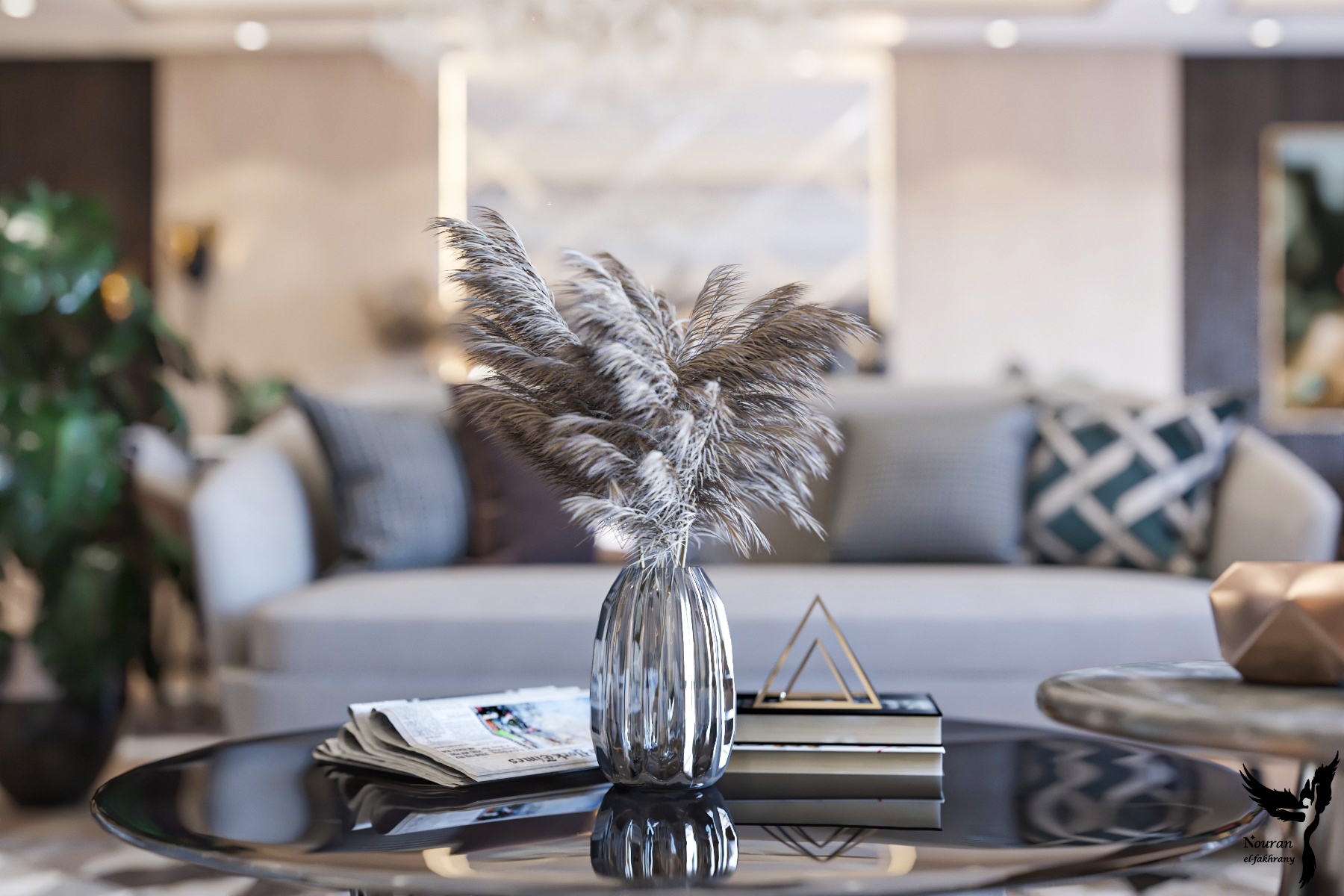 Dining and living room in an apartment in Cairo-0