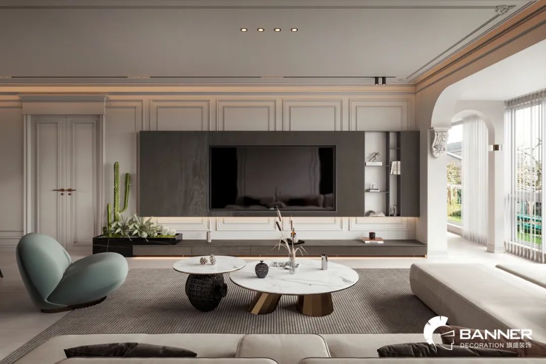 荣民 8 号简欧风平层设计丨张骞-23