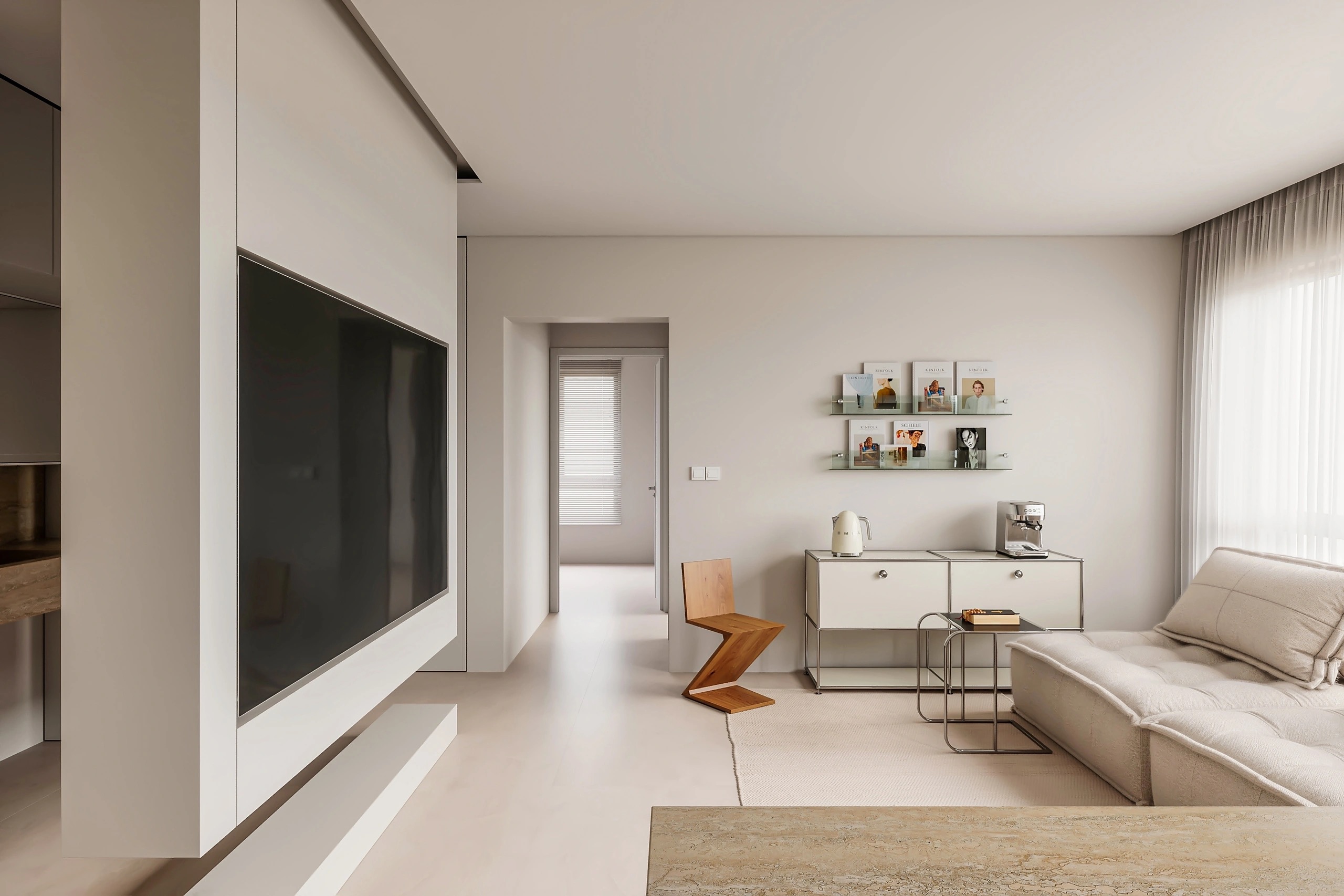 现代客厅效果图表现-0