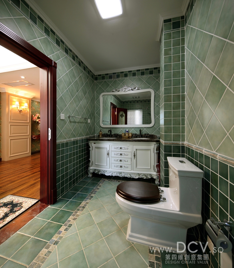 西安 秦岭山水香樟苑别墅欧式时尚样板间设计案例-17