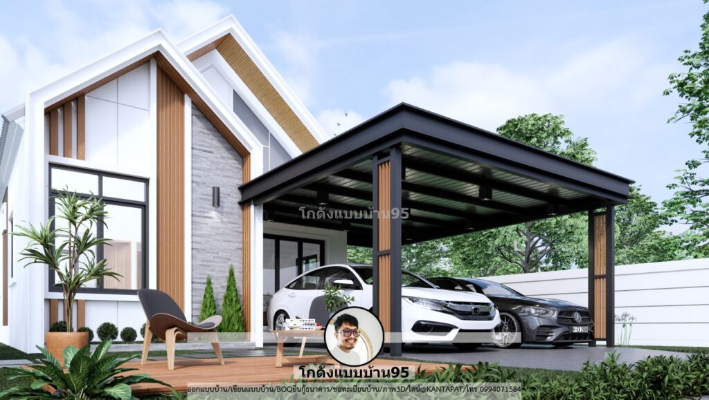 แบบบ้านนอร์ดิก-P-2196 ออกแบบบ้าน100 ตร.ม. สวยทันสมัยไม่ตกเทรนด์-19