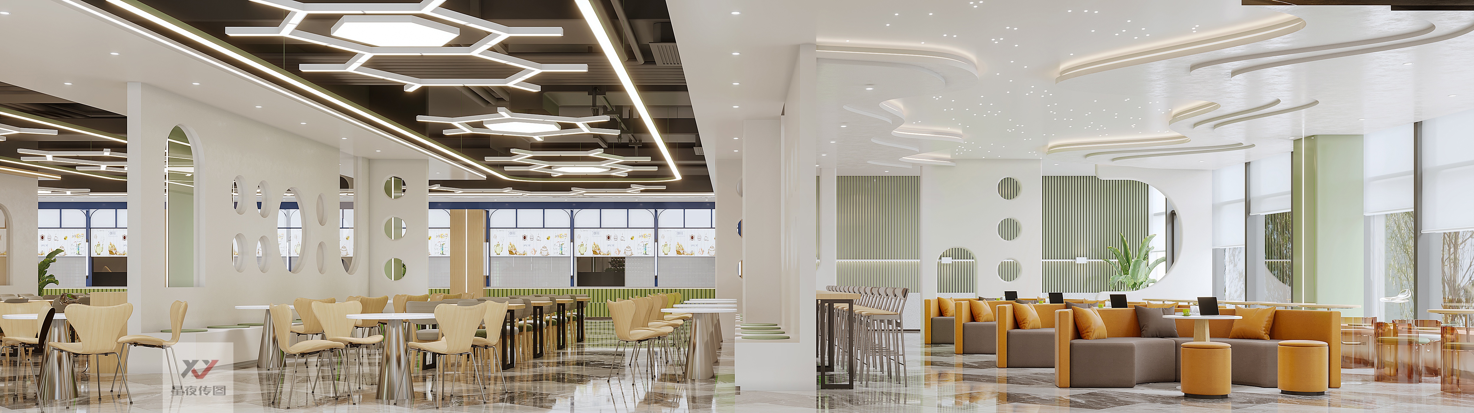食堂室内室外设计案例-10
