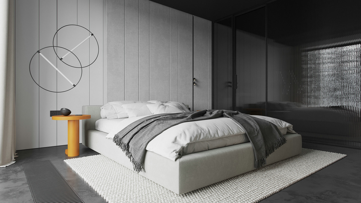 100㎡高级灰色系公寓设计 超高级的质感！-7