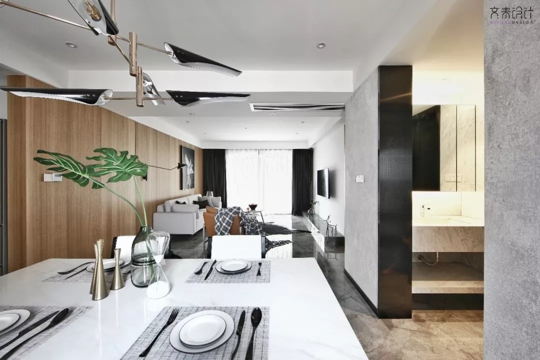 《朋友》140㎡轻奢现代住宅 文青设计-13