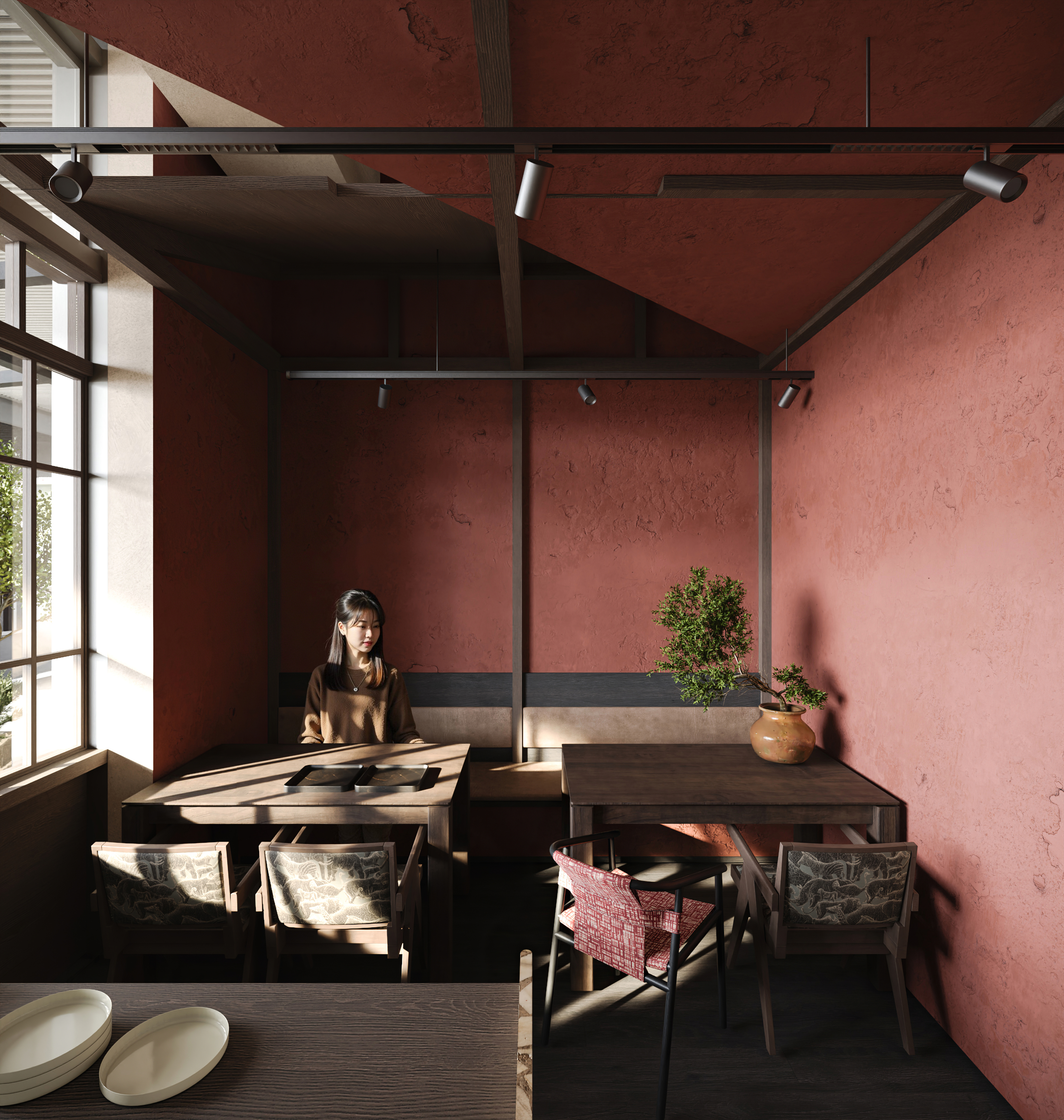 「时光味觉档案馆」—— 复古餐厅效果图-6