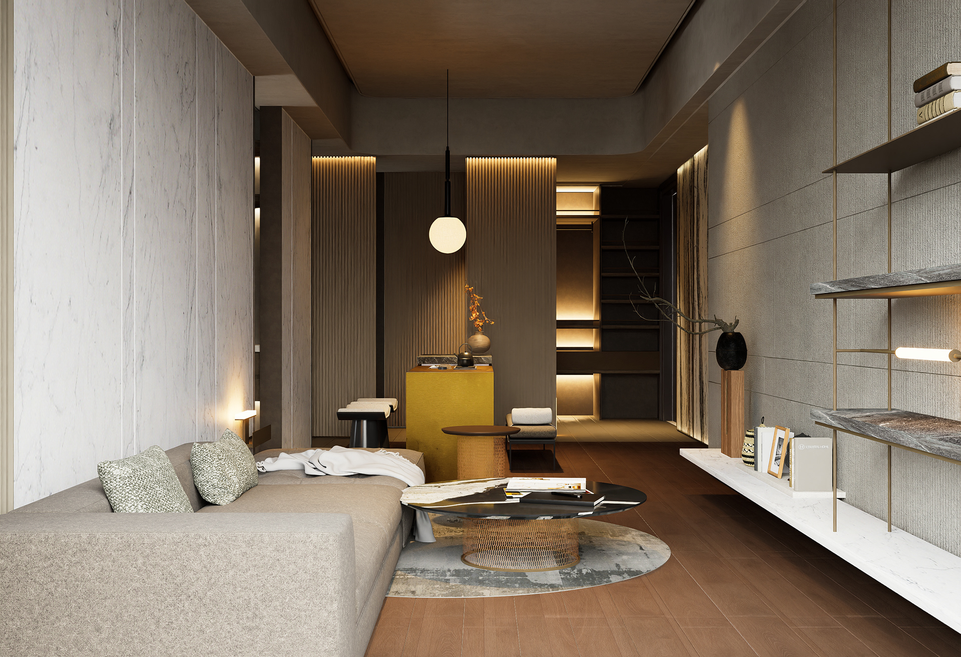 琢光石境・城市靜奢居,弧影棲所・城市輕奢私寓丨中国台湾丨藍雅設計事務所-31