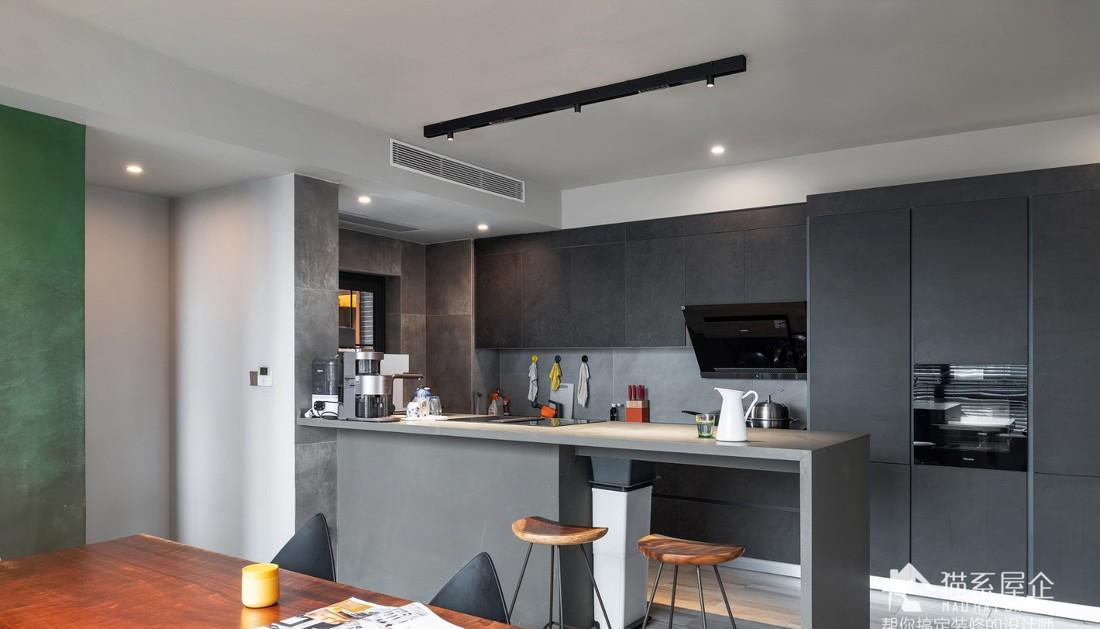 80 后海归 217㎡工业风家设计，全屋无主灯，餐厨一体，阳光房变榻榻米-21