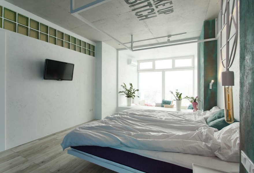 基辅粉色霓虹灯公寓 | 年轻女孩的个性空间-16