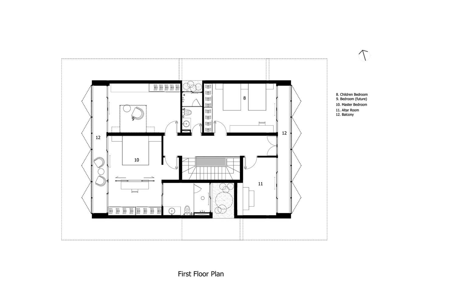 越南“科学风水”设计理念的 58 号住宅-53