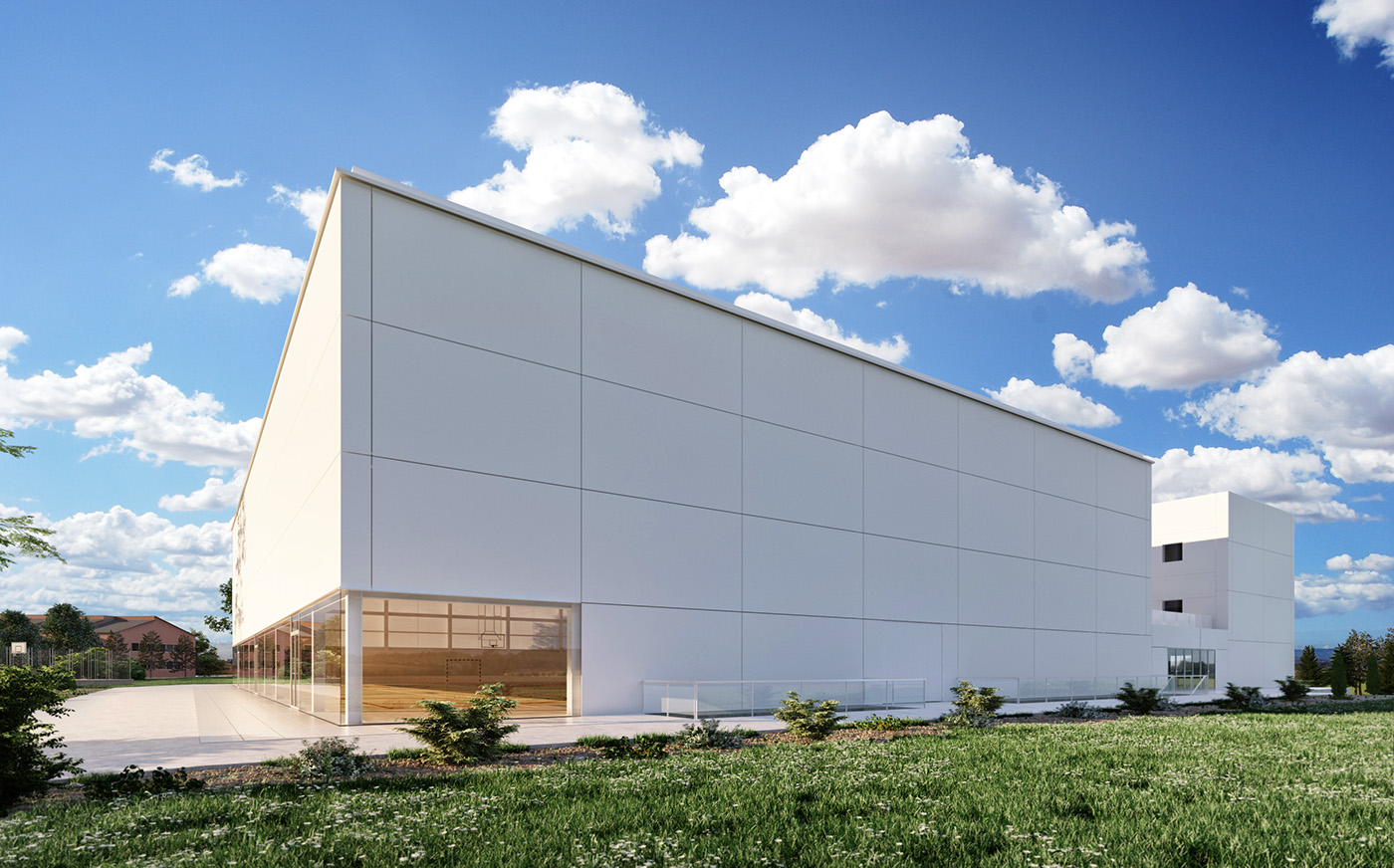 阿尔贝托·坎波·巴耶萨的多功能运动馆设计-2