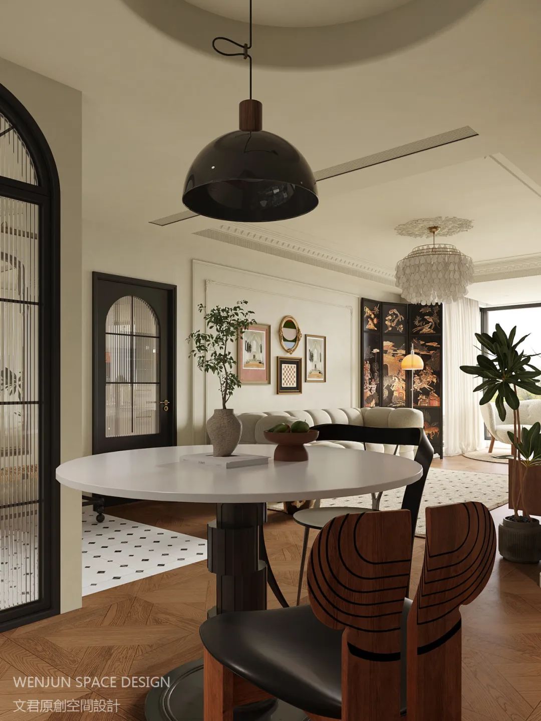 84㎡新案｜邂逅南法混搭风，每一帧都在讲述复古和浪漫-0