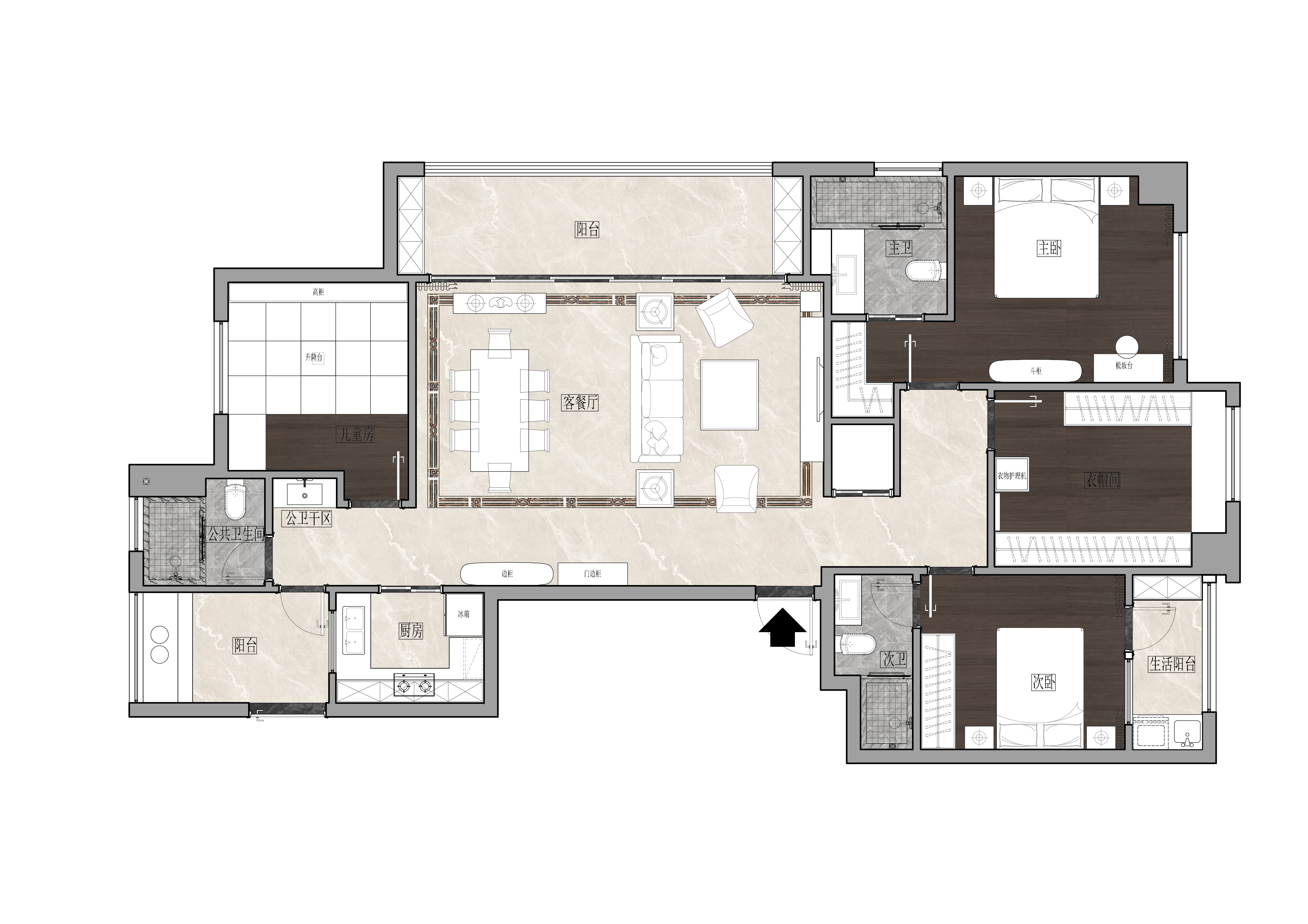 滨江金茂府 188㎡ 现代轻奢设计丨中国杭州丨LD 设计-8