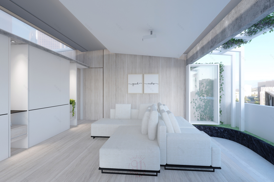 住宅空间3D渲染项目丨禾捷室内装修设计(Hj.Designer)-9