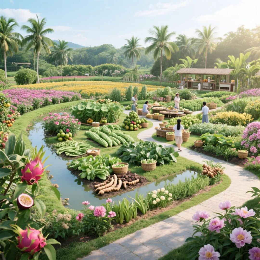 南方城市近郊100亩中草药农文旅规划设计建造与运营-200