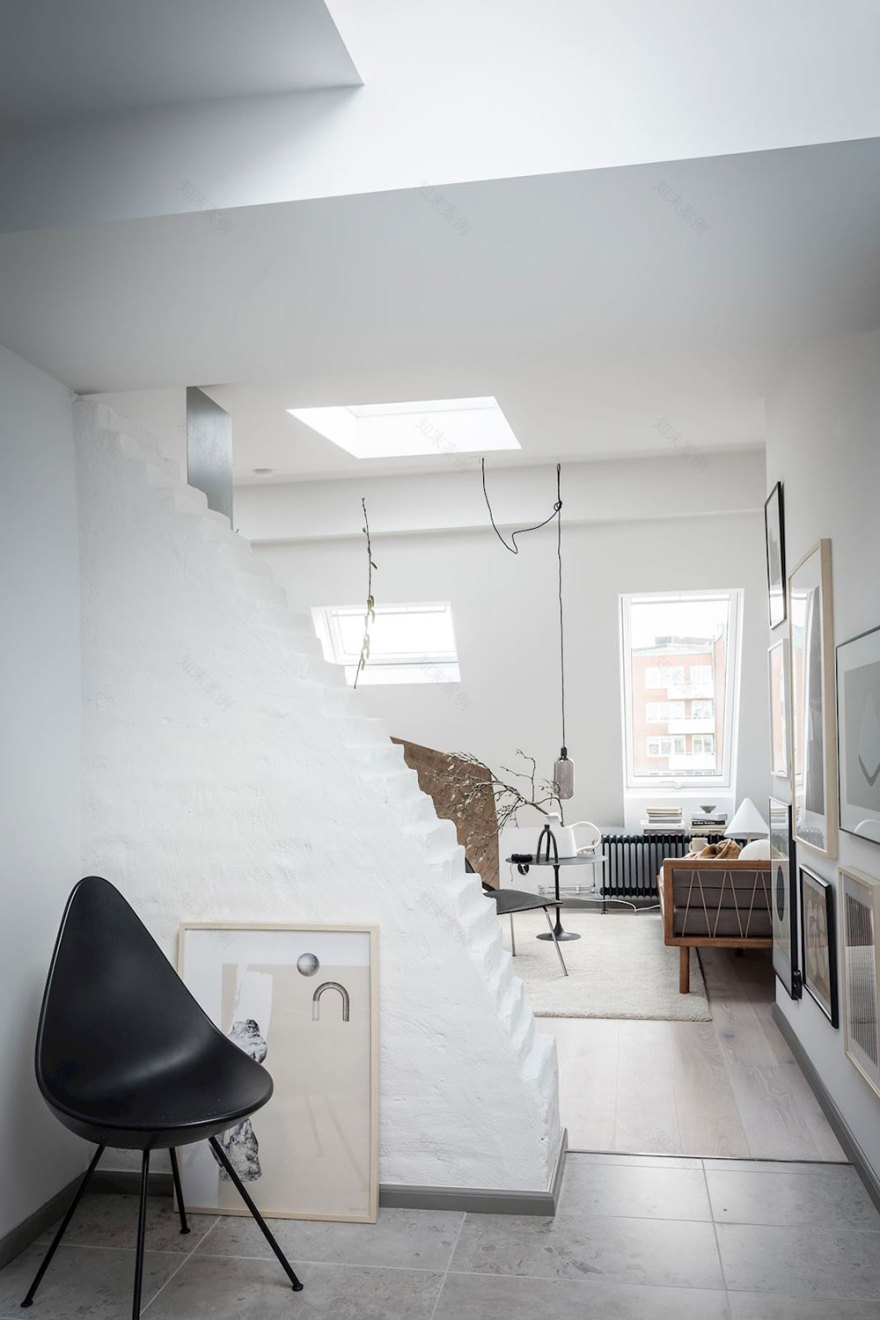 瑞典小阁楼公寓的精致设计-2