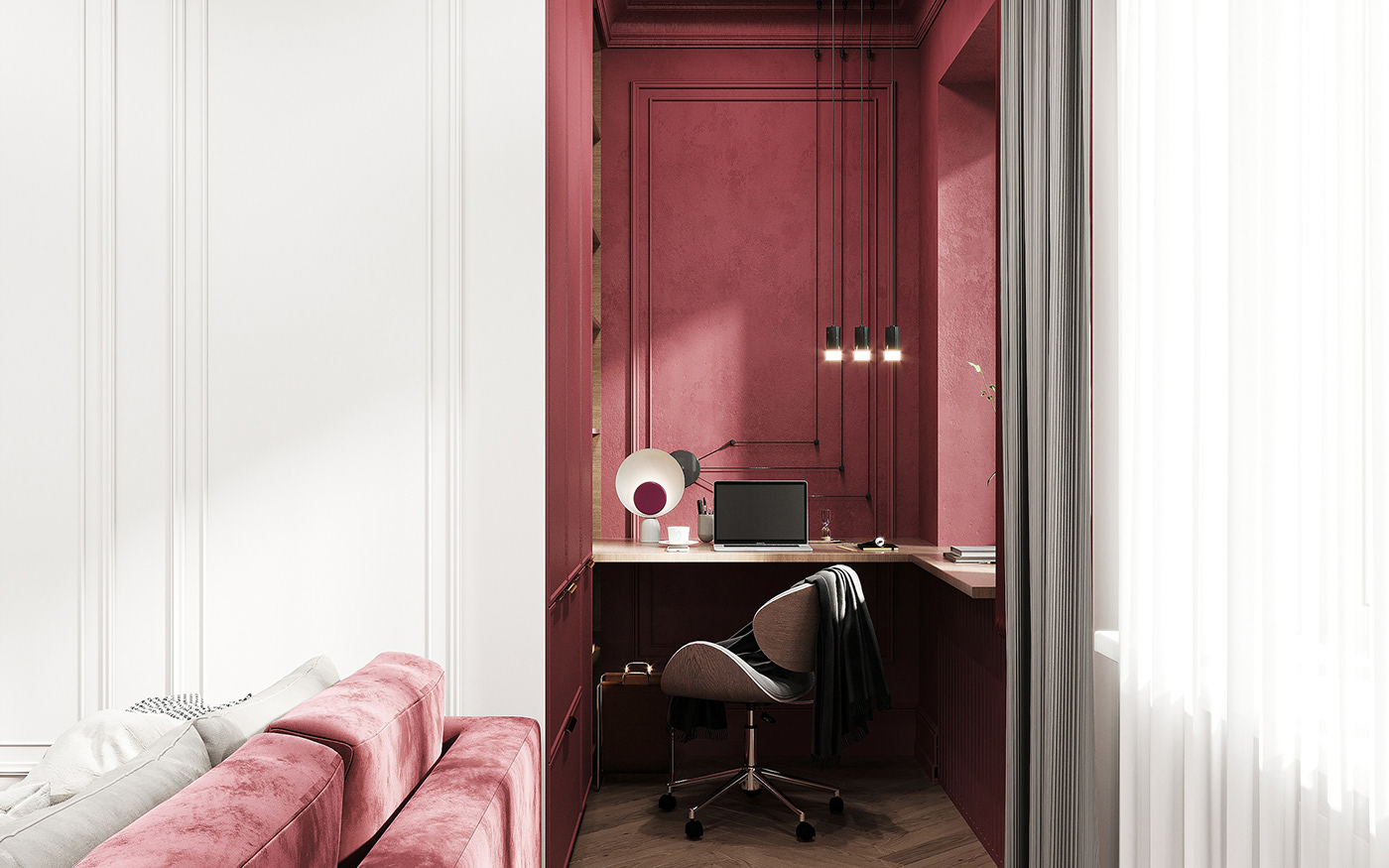 Anastasiya Gushchina丨平层丨Дизайн проект кухни-гостиной от студии Mossebo Voronezh-5