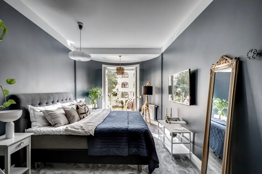 斯德哥尔摩蓝色古典公寓设计-10