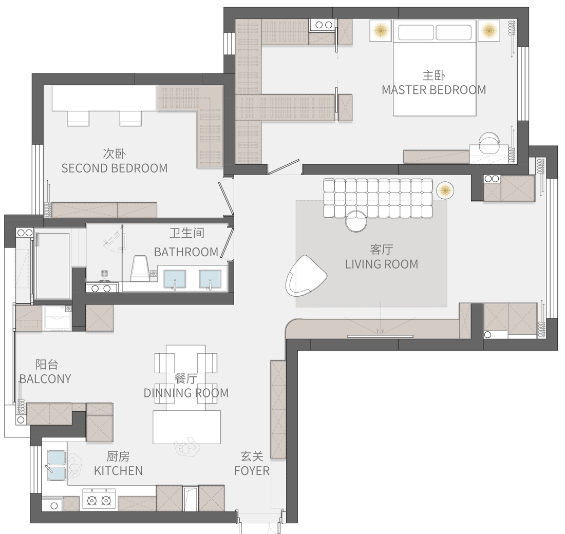 《Caramel》温暖简约,原木与白杏的邂逅-14