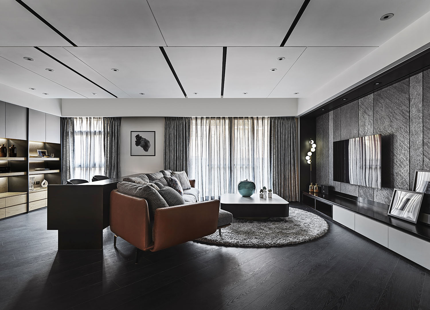 台湾 90㎡墨艺藏金住宅丨中国台湾-8