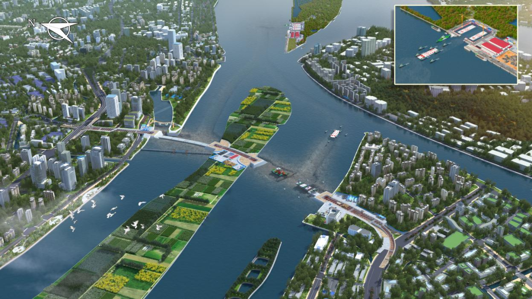 鱼珠隧道首节沉管管节顺利浮运对接-6