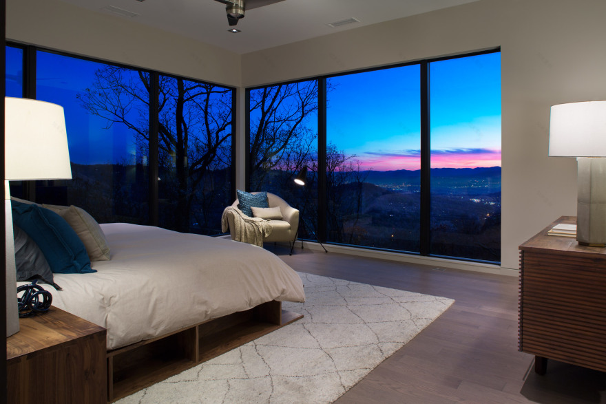 Retro+Fit Design stacks cyprus-clad volumes to form home overlooking North Carolina valley-21