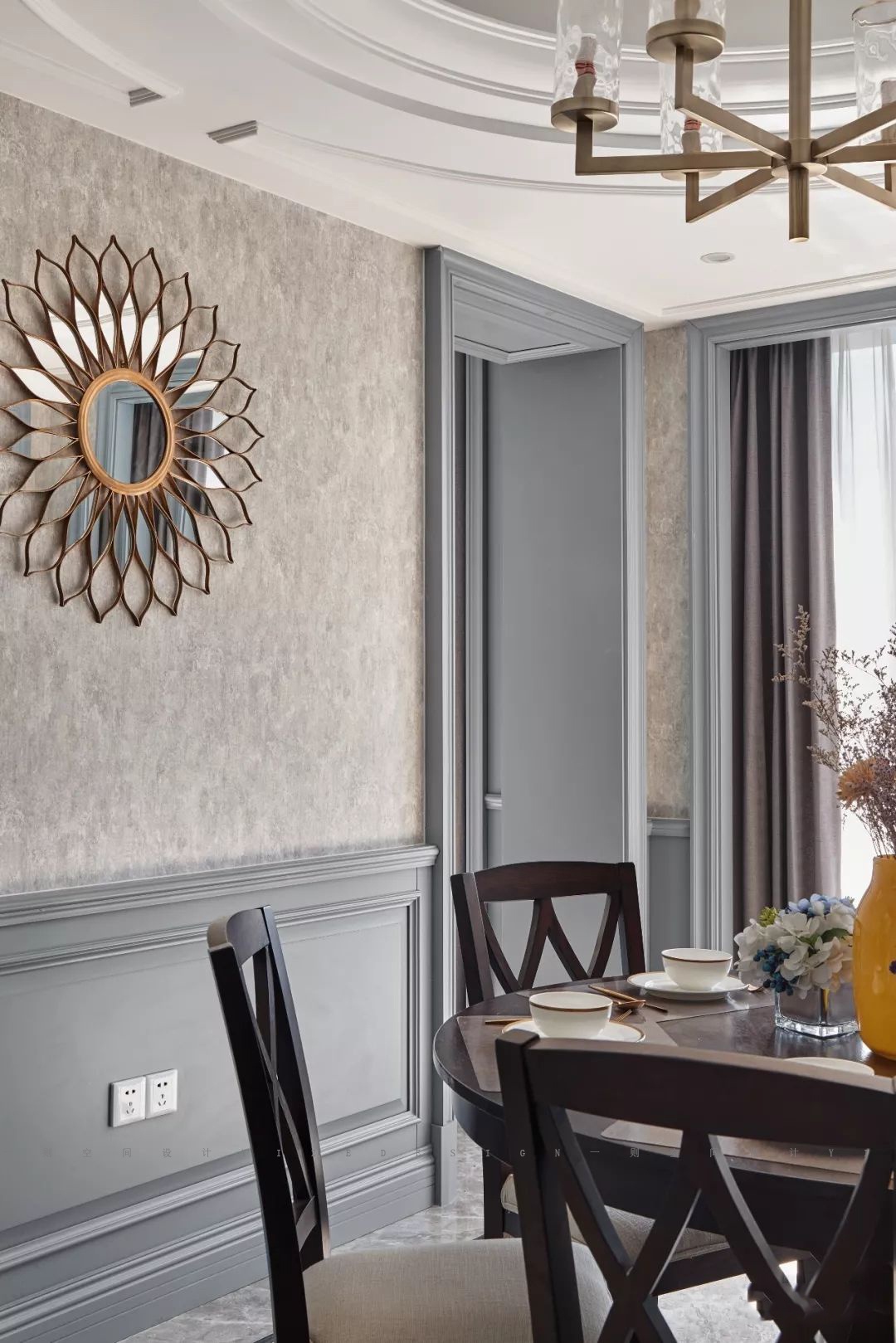 金都西花庭美式雾霾蓝别墅设计丨赵艺哲设计团队-17