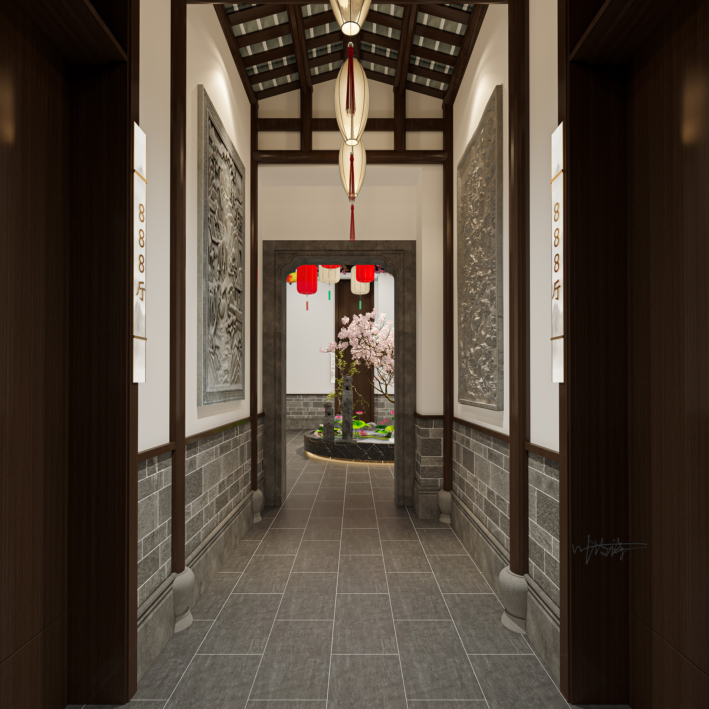 中餐厅设计|徽派建筑古风餐厅-12