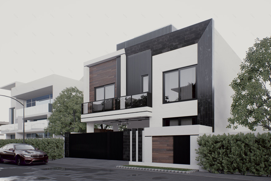 Modern House Exterior Rendering-0