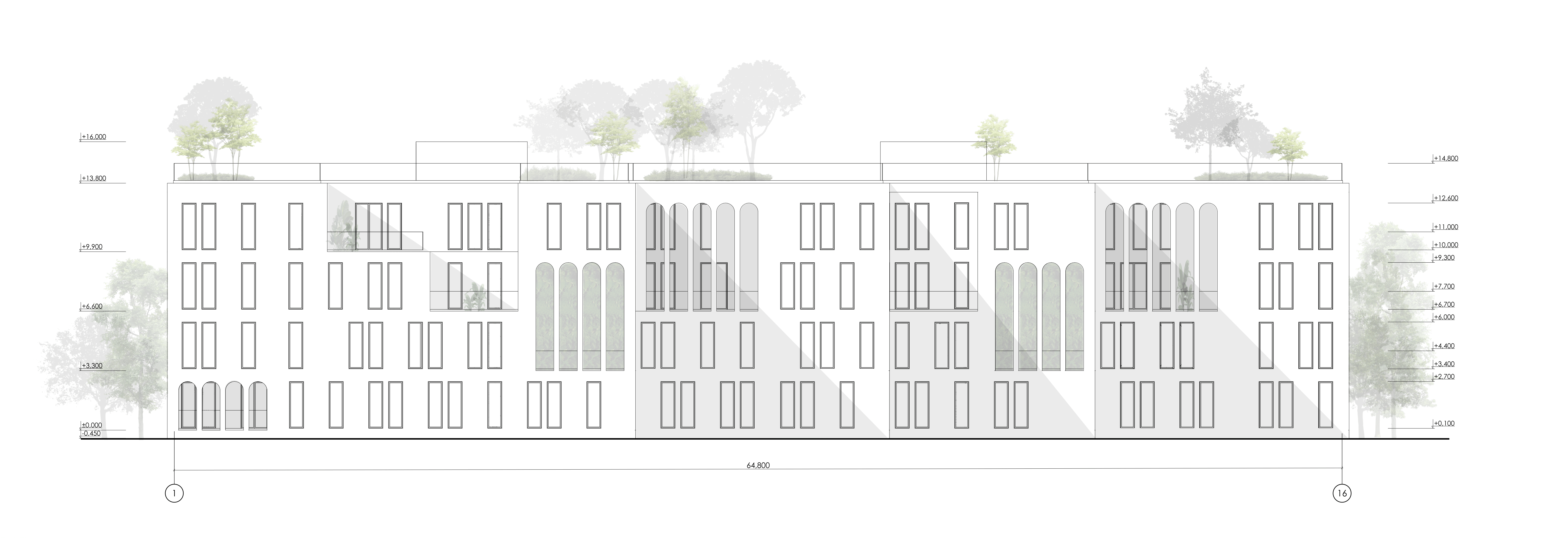 Low-rise building.Student project-5