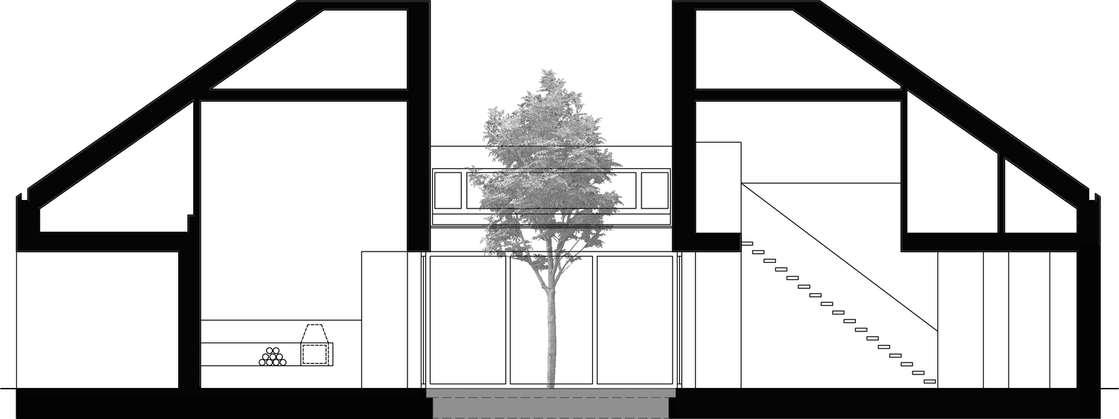 波兰南部森林中的现代简约住宅-73